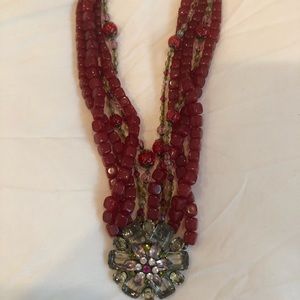 Beautiful flower statement choker necklace